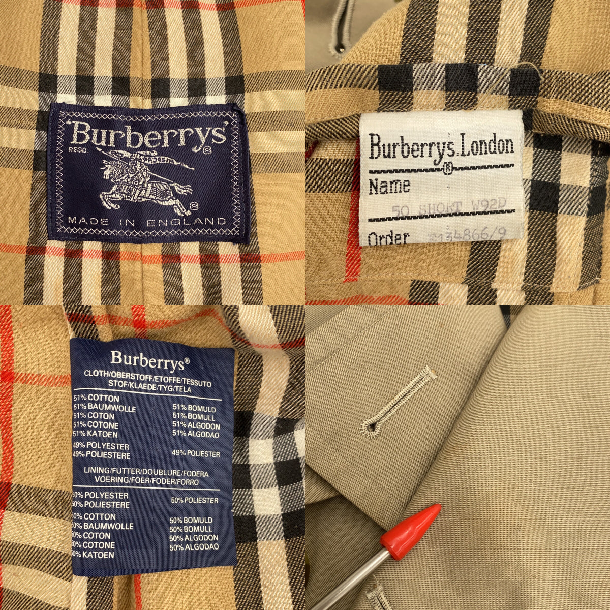 Burberrys / バーバリー | 80s ヴィンテージ 裏地ノバチェック 