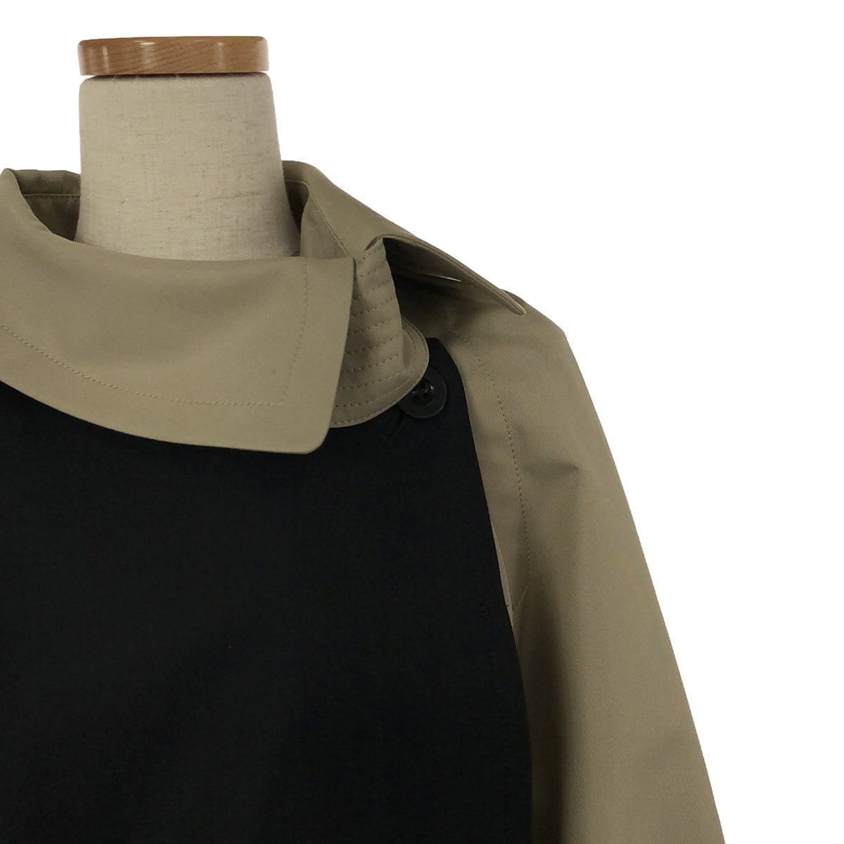 sacai / サカイ | 2023SS | Gabardine Panelled Coat トレンチコート | 1 | ベージュ/ブラック | レディース