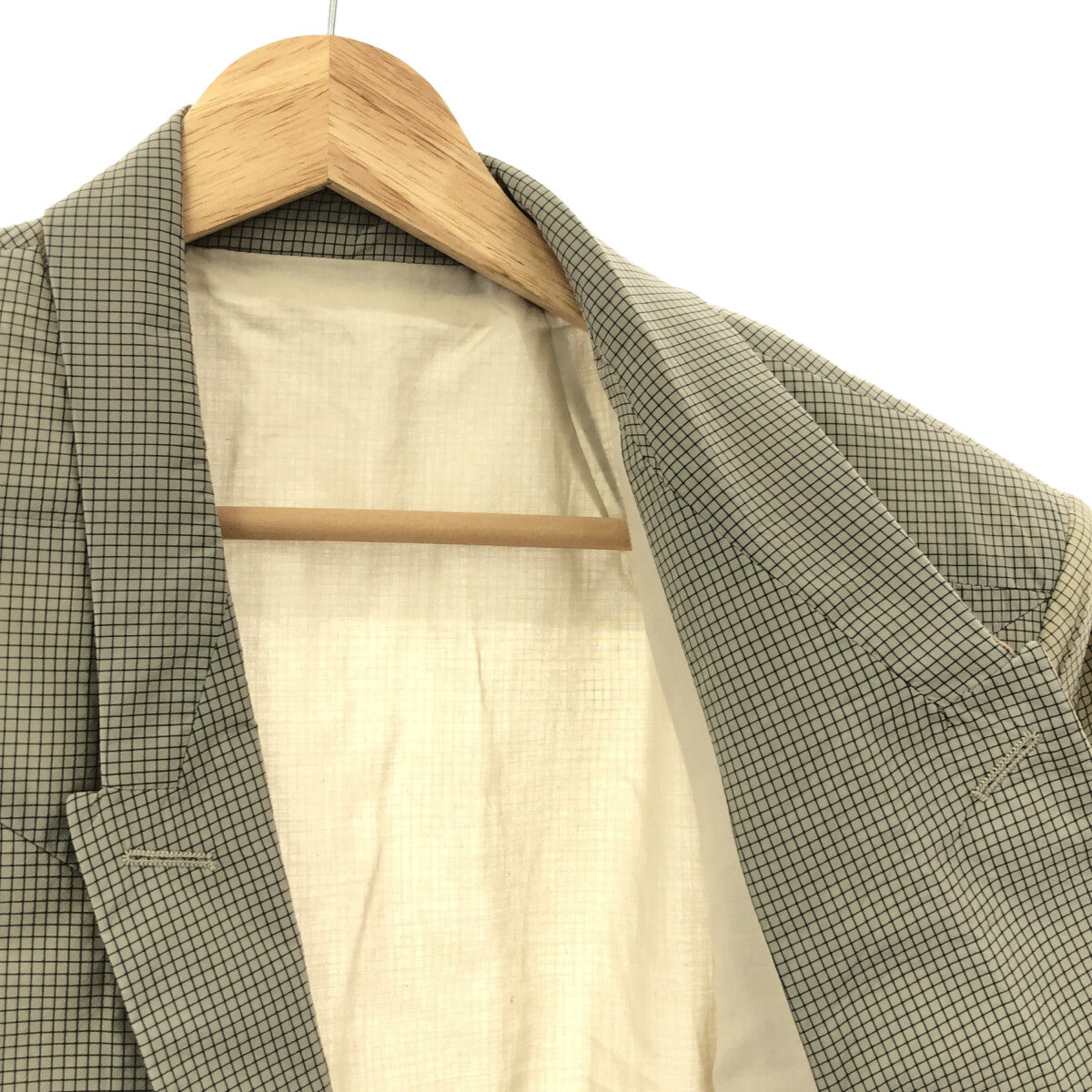 【美品】  Rick Owens / リックオウエンス | 2023SS | FOGPOCKET SOFT BLAZER チェック ソフト ブレザー ジャケット | 48 | パール | メンズ