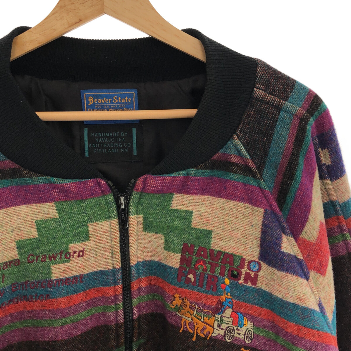 PENDLETON / ペンドルトン | 70s～ ヴィンテージ ネイティブ柄 刺繍 ボンバー ジャケット | マルチカラー | メンズ