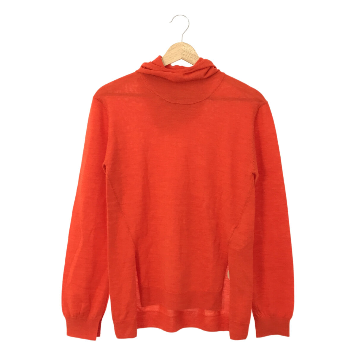 【新品】  Little $uzie / リトルスージー | 2023AW | Extra Fine Merino Wool Hooded Knit ウール フーデッドニット | One | Orange | レディース