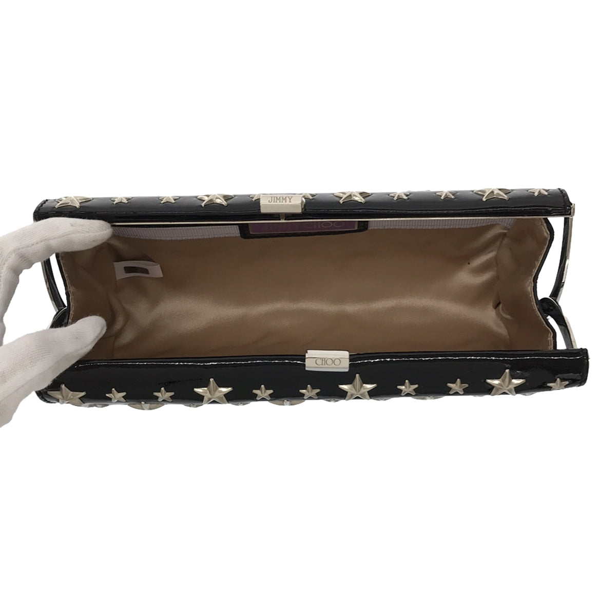 JIMMY CHOO / 지미추 | 스타 스터드 가마구치 클러치 백 | 블랙 | 여성