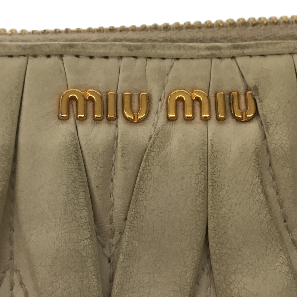 miu miu / ミュウミュウ | L字ファスナーウォレット 長財布 | アイボリー | レディース