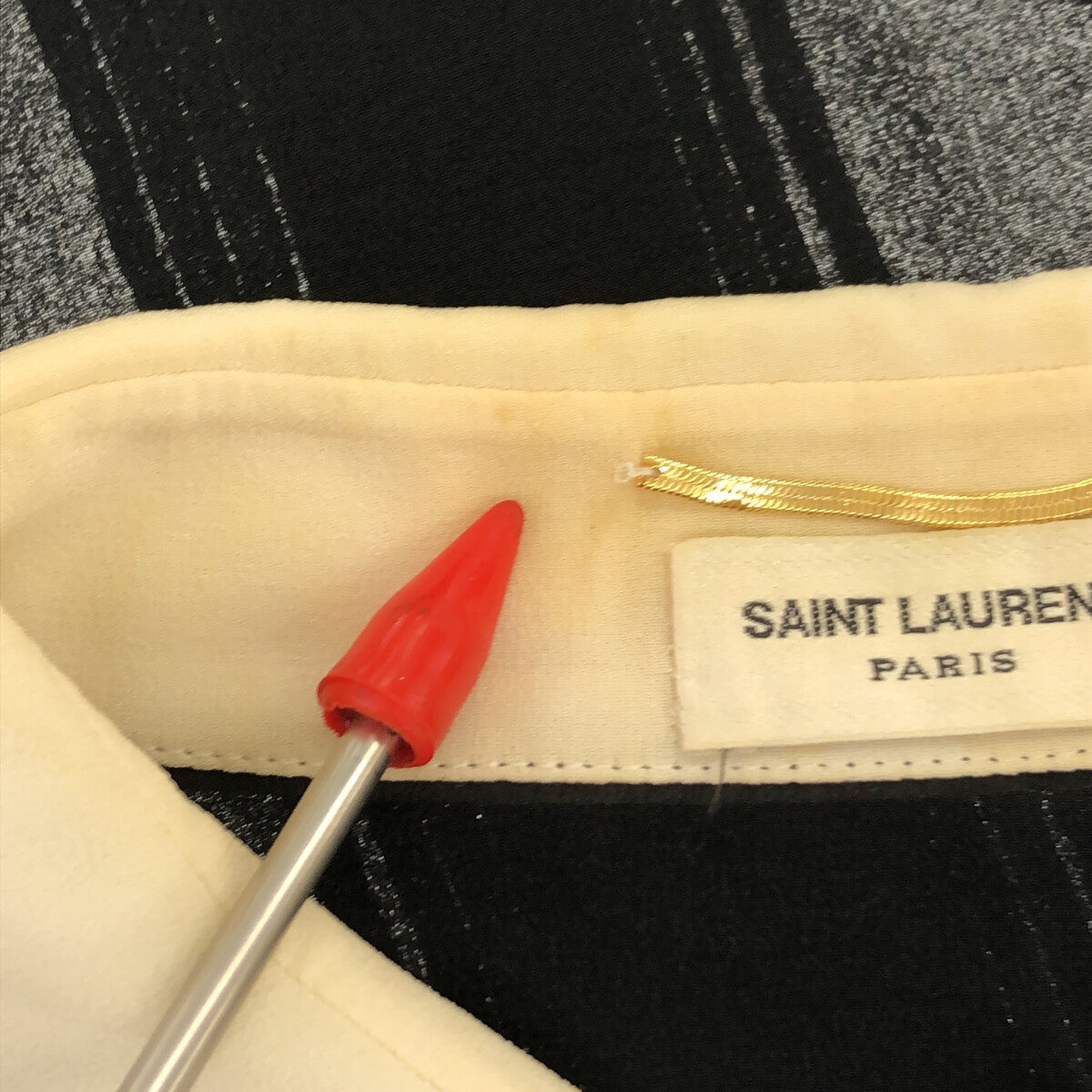 SAINT LAURENT PARIS / サンローランパリ | シフォン タックスリーブ