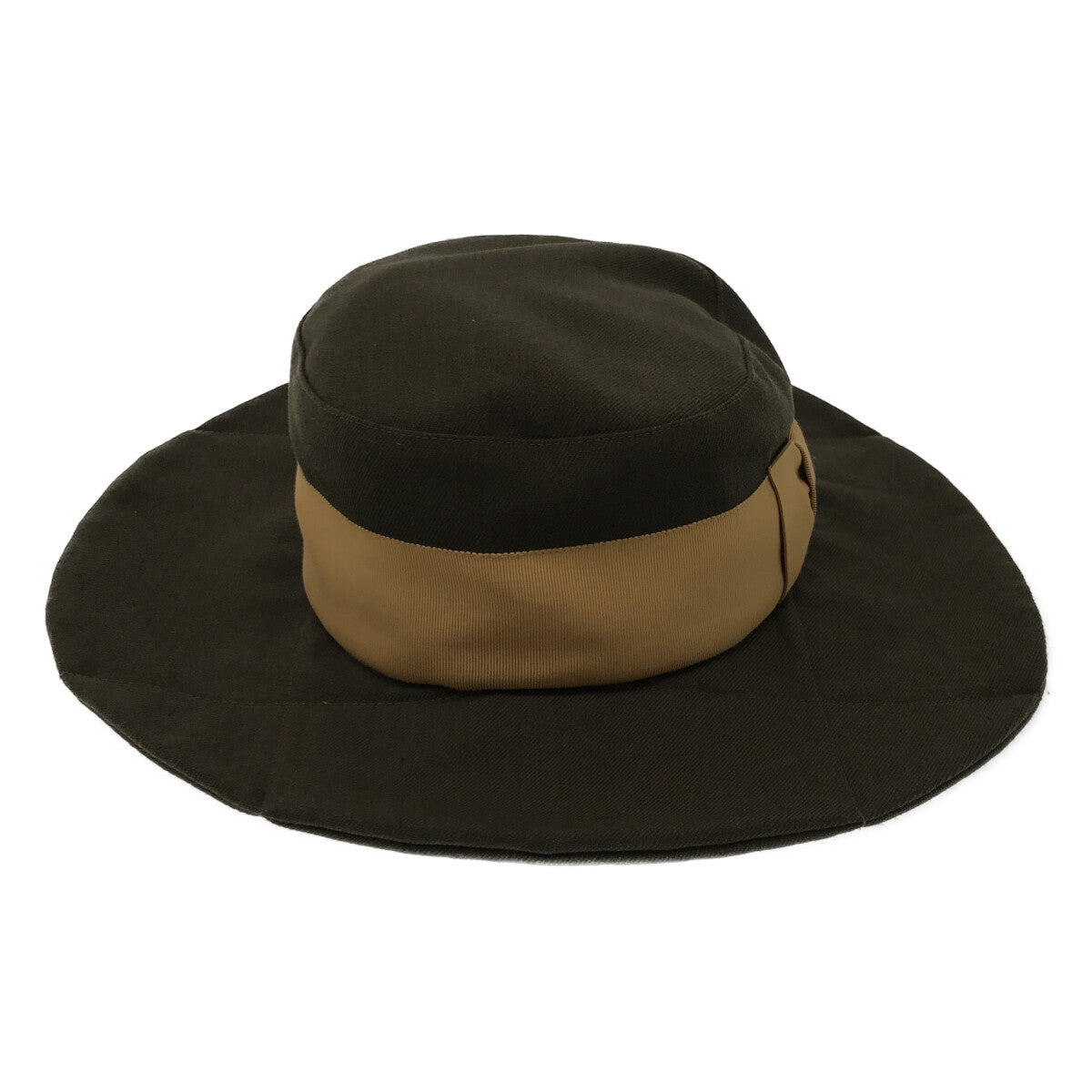 [品相良好] 卡米拉夫卡 |羊毛絲帶帽 | 2 |卡其色/米色|女性的