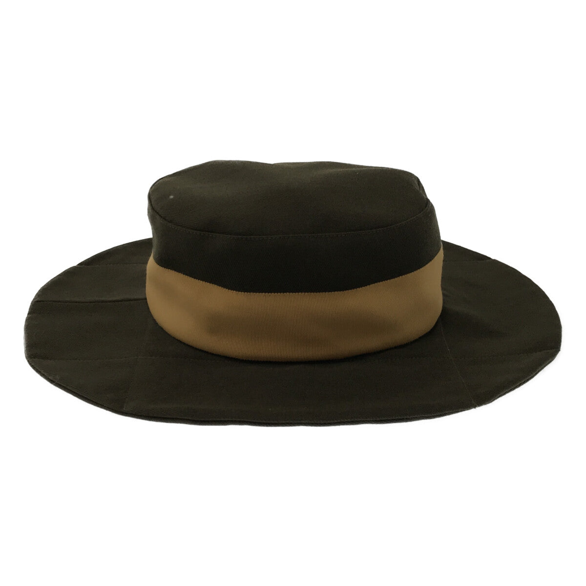 [品相良好] 卡米拉夫卡 |羊毛絲帶帽 | 2 |卡其色/米色|女性的