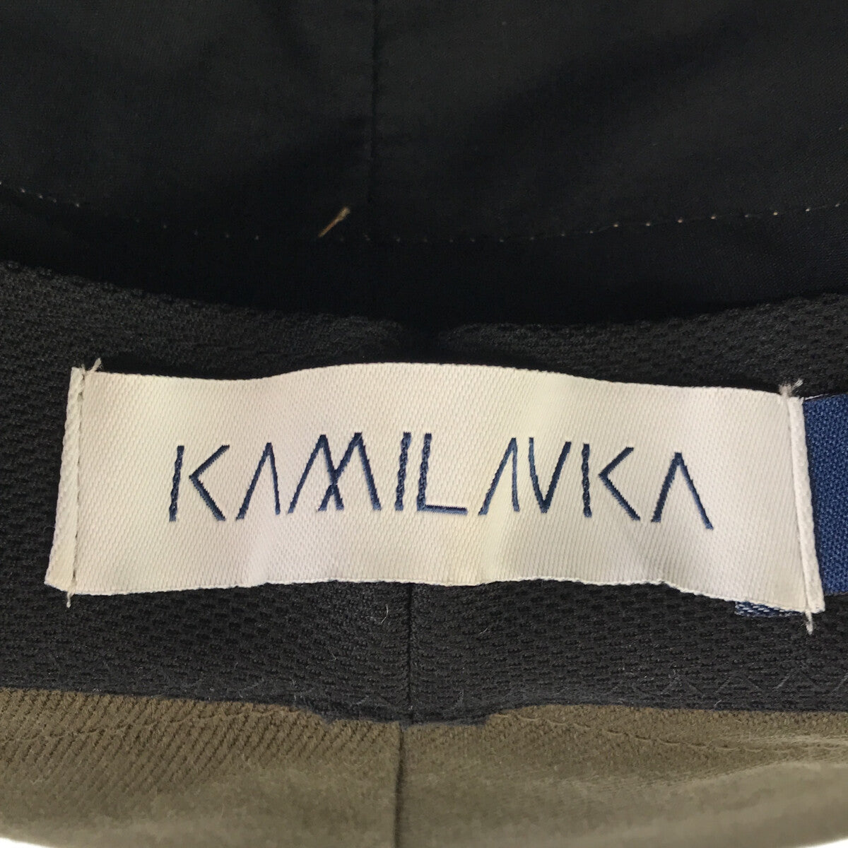 [品相良好] 卡米拉夫卡 |羊毛絲帶帽 | 2 |卡其色/米色|女性的