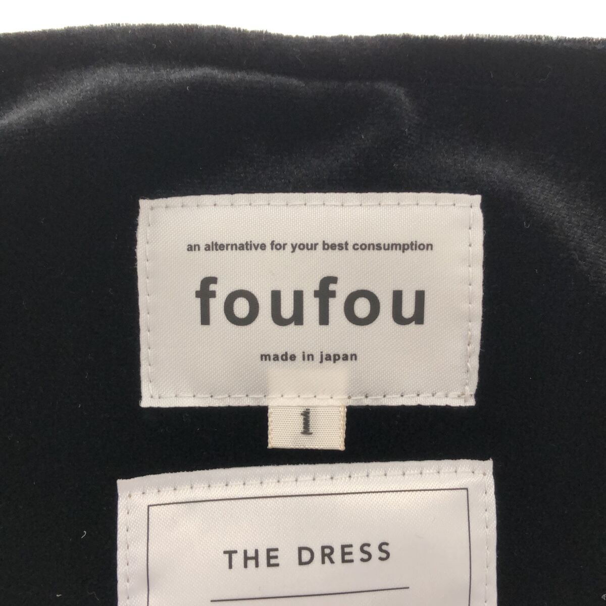 foufou / フーフー | THE DRESS #16 no-sleeve velour one piece 