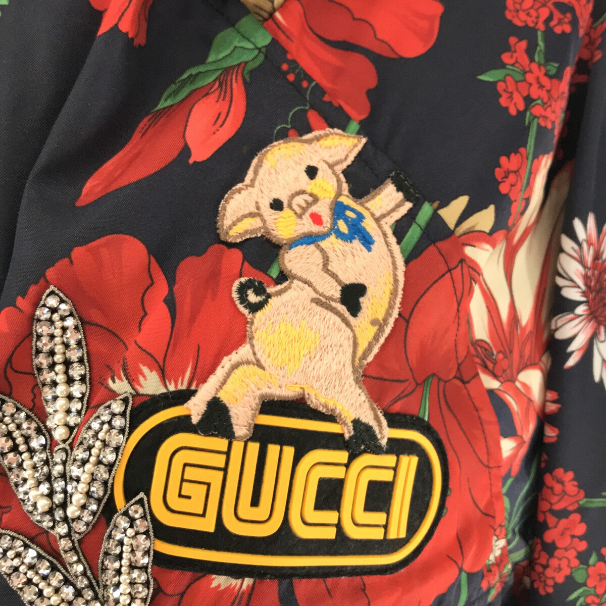 GUCCI / グッチ | 2018年製 / 528184 刺繍 装飾 ロゴ 花柄 フラワー