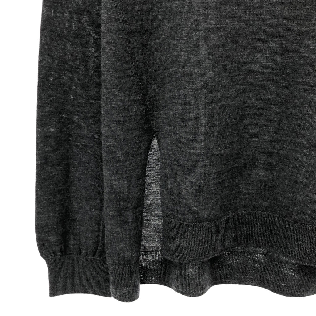 【신품】 Little $uzie / 리틀수지 | 2023AW | Extra Fine Merino Wool Hooded Knit 울 후드 니트 | 하나 | Charcoal | 여성