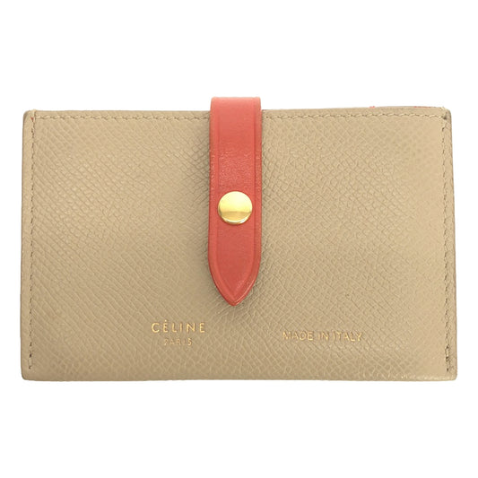 CELINE | Accordion Card Case | Beige\Red | Women's