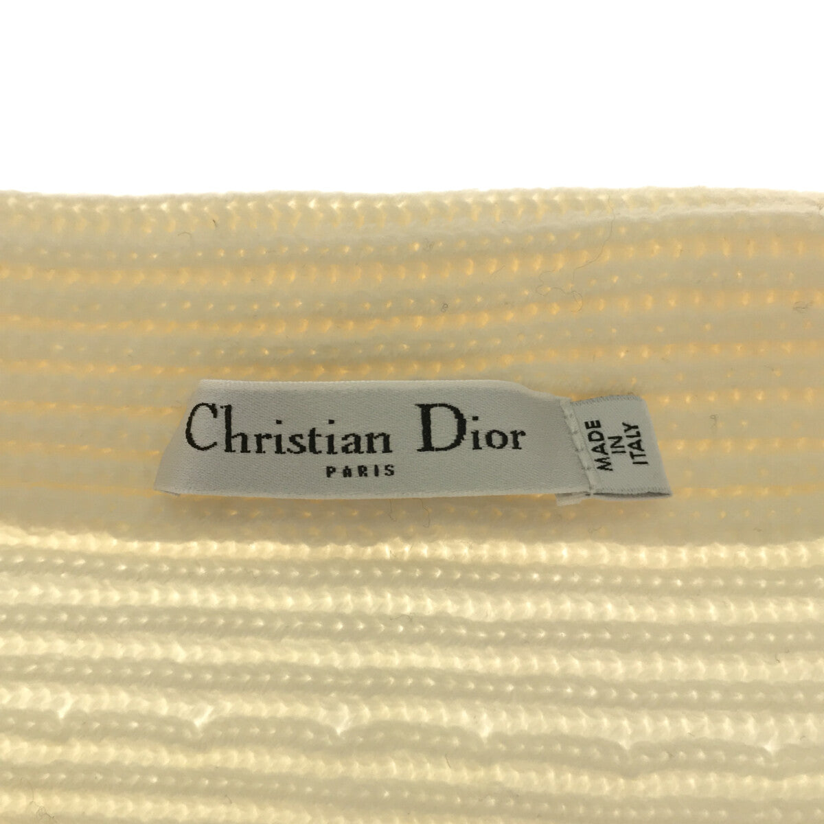 【美品】 Christian Dior / クリスチャンディオール | オフショルダーニット | 44 | ホワイト | レディース