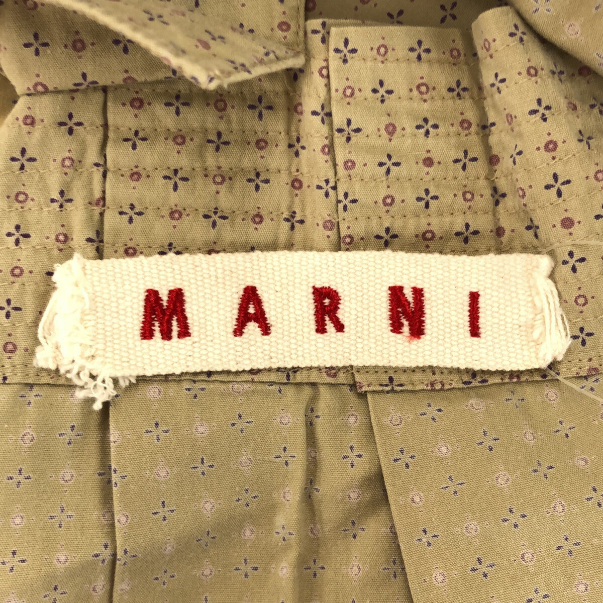 MARNI / マルニ | 小紋柄 ノースリーブ チュニック ブラウス | 42 | ベージュ | レディース