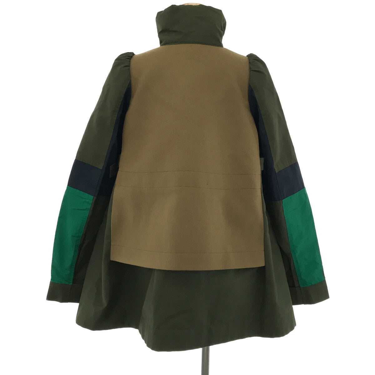 sacai / サカイ | 2021AW 異素材 切替 メルトンウール ナイロン