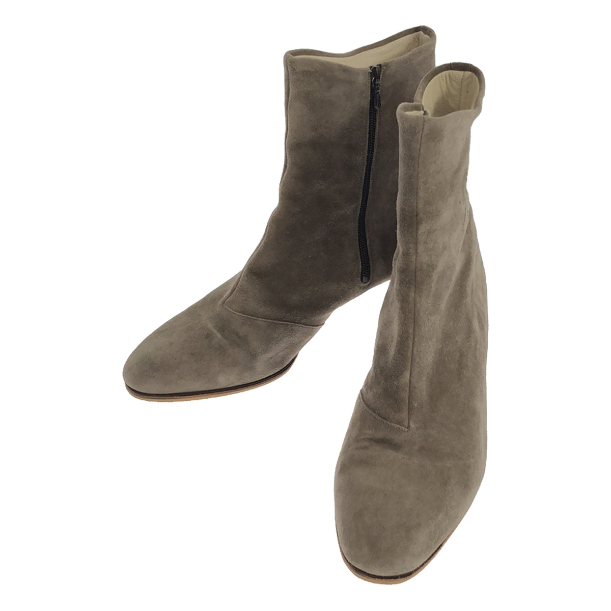 BALLY / 배리 | 스웨이드 리본 자수 힐 짧은 부츠 | 2 1/2 | 회색 | 여성