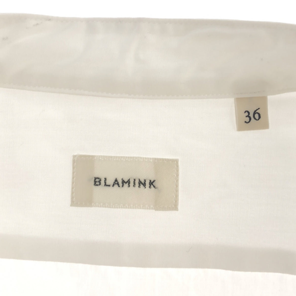 BLAMINK / ブラミンク | コットンバンドカラーシャツ | 36 | ホワイト | レディース