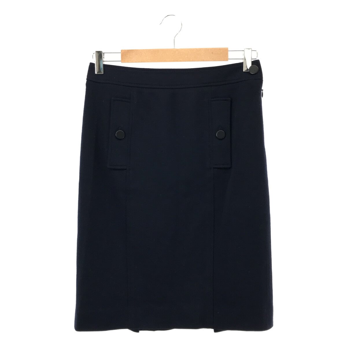 AQUASCUTUM / アクアスキュータム | バックスリットスカート | ネイビー | レディース