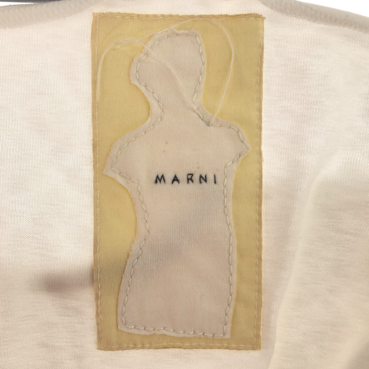 【美品】  MARNI / マルニ | ワイドネック カットソー | 42 | ホワイト/ベージュ | レディース