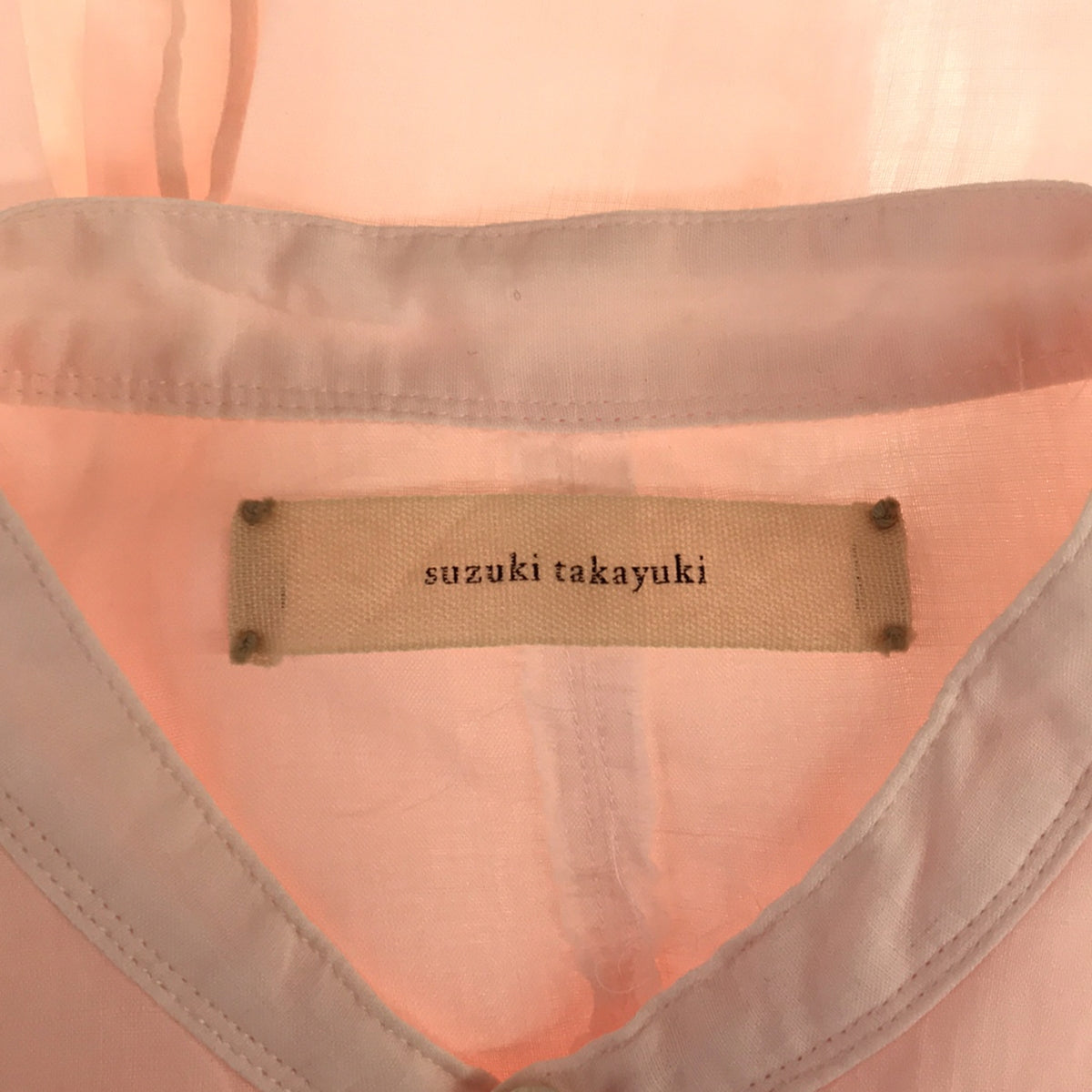 suzuki takayuki / スズキタカユキ | band‐sleeve blouse リネン バンドスリーブ ギャザー ノースリーブブラウス |