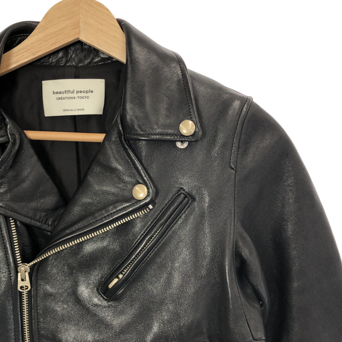 beautiful people / ビューティフルピープル | vintage leather riders jacket  ダブルライダースジャケット | 150 |