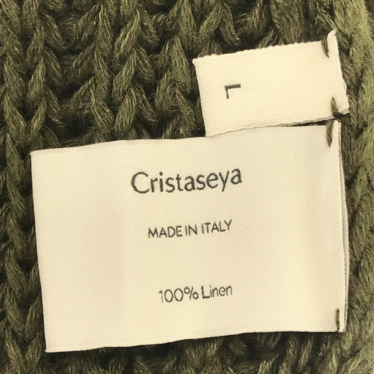 CristaSeya / linen ribbed 3yarns sweater