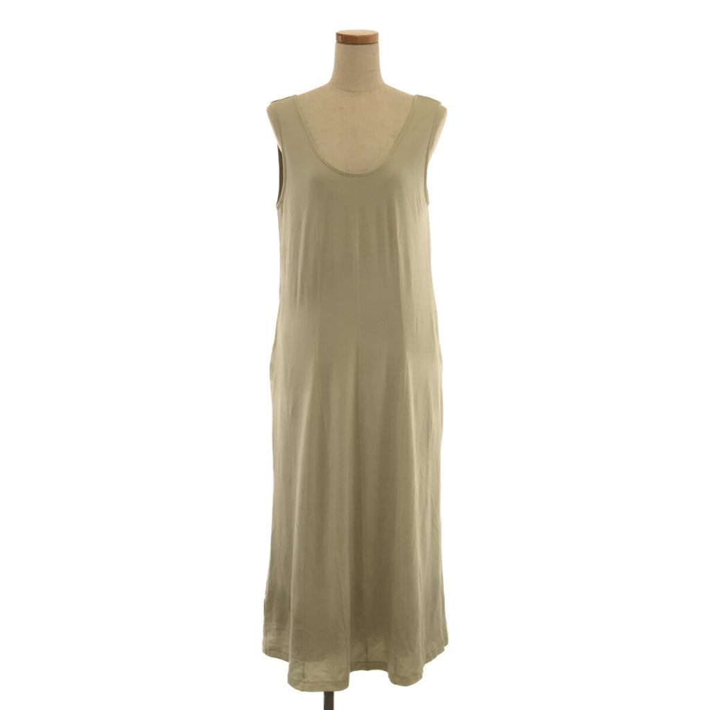 【미품】 AURALEE / 오라리 | 2021AW | EXTRA FINE WOOL JERSEY SLEEVELESS ONE PIECE / 총 안감 원피스 | 1 | L.GR/BE | 여성