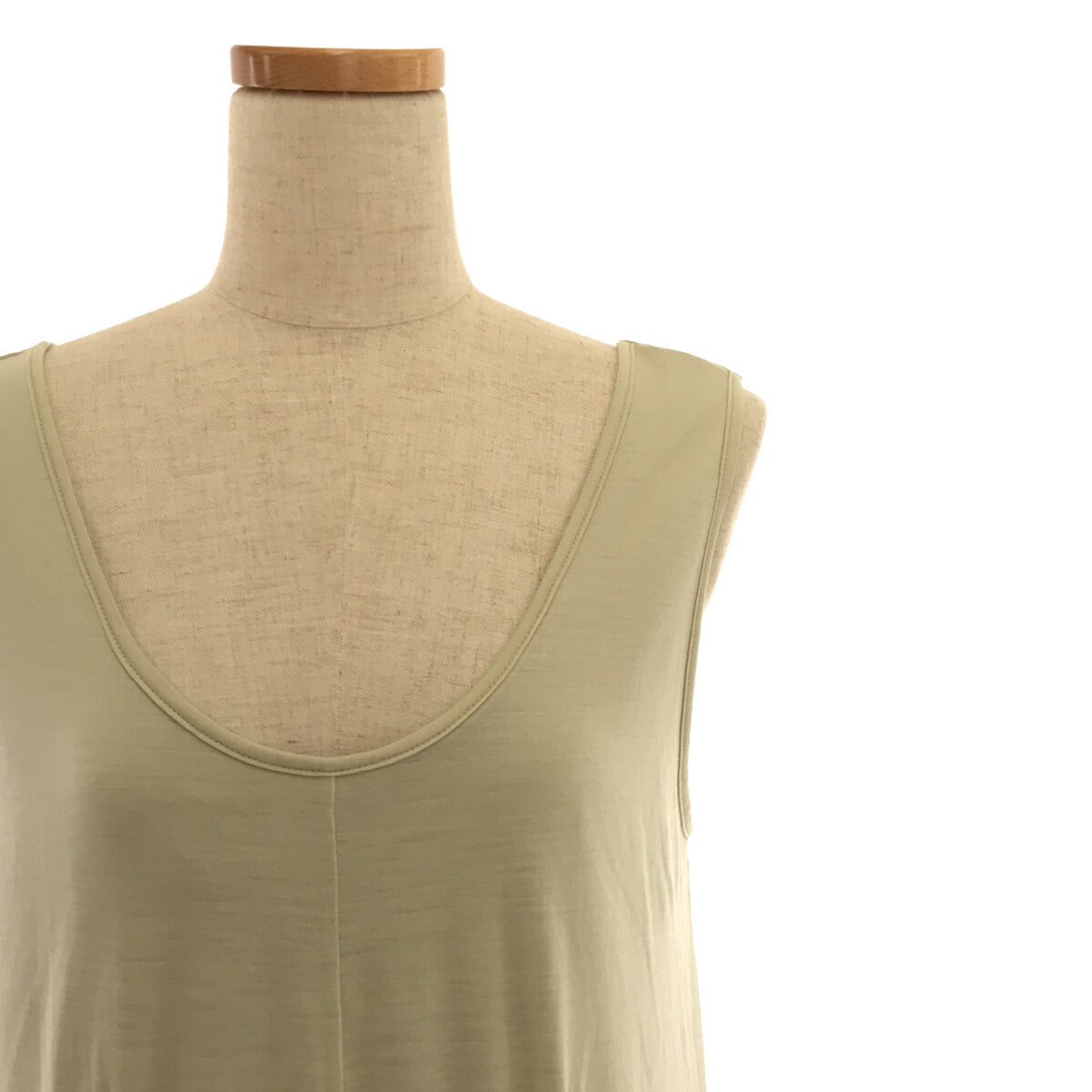 【미품】 AURALEE / 오라리 | 2021AW | EXTRA FINE WOOL JERSEY SLEEVELESS ONE PIECE / 총 안감 원피스 | 1 | L.GR/BE | 여성