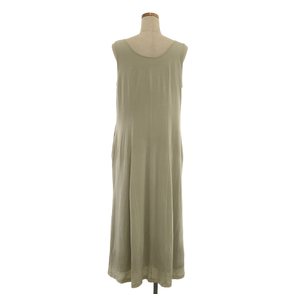 【미품】 AURALEE / 오라리 | 2021AW | EXTRA FINE WOOL JERSEY SLEEVELESS ONE PIECE / 총 안감 원피스 | 1 | L.GR/BE | 여성