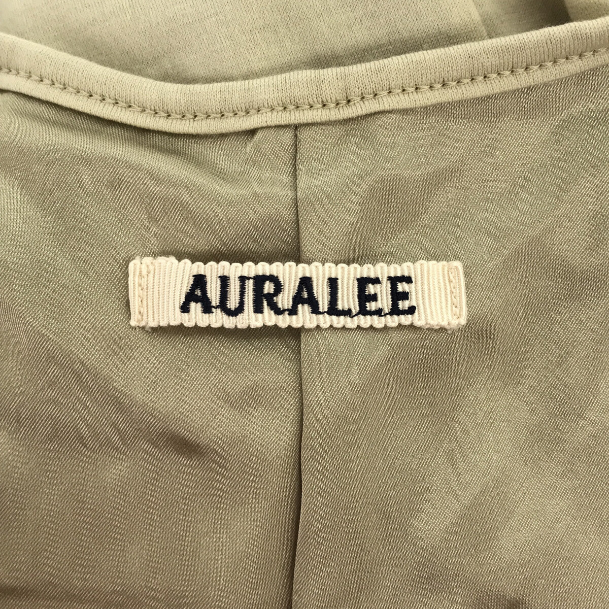 【미품】 AURALEE / 오라리 | 2021AW | EXTRA FINE WOOL JERSEY SLEEVELESS ONE PIECE / 총 안감 원피스 | 1 | L.GR/BE | 여성