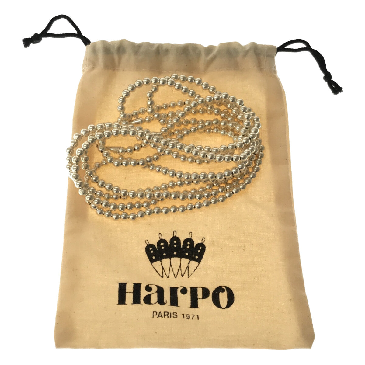 Harpo / ハルポ | L'Appartement 取扱い 5mm Silver Pearl Necklace (180cm) シルバー  パールネックレス 保存袋付き | フリー |