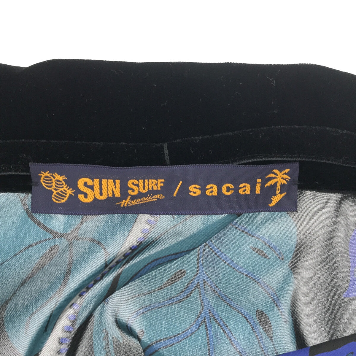 sacai / サカイ | 2020SS | × SUN SURF サンサーフ コラボ Monstera ベロア切替 アロハシャツ | 1 |