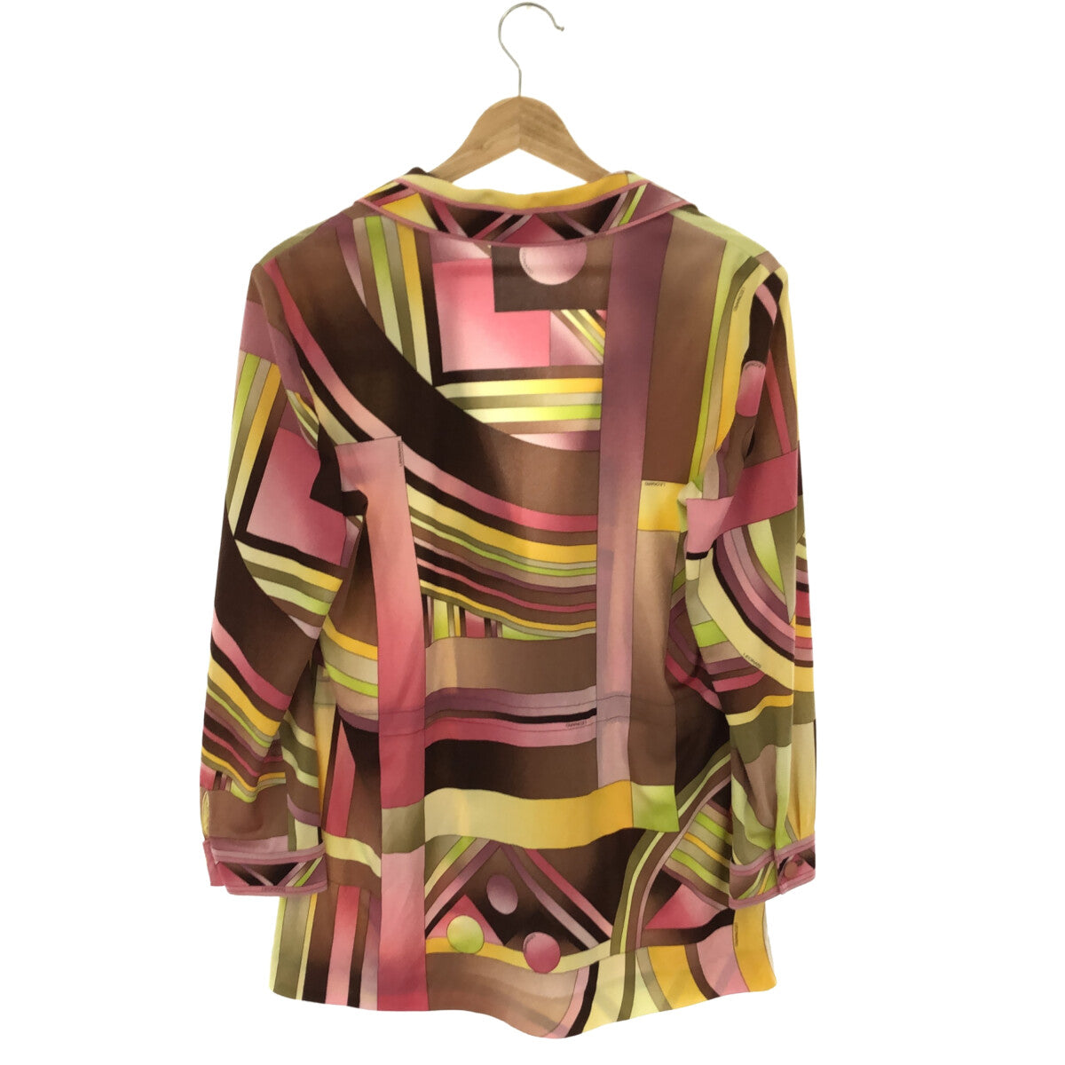 【미품】 LEONARD / 레오나르 | 총무늬 프린트 가디건 재킷 | M | 멀티 컬러 | 여성