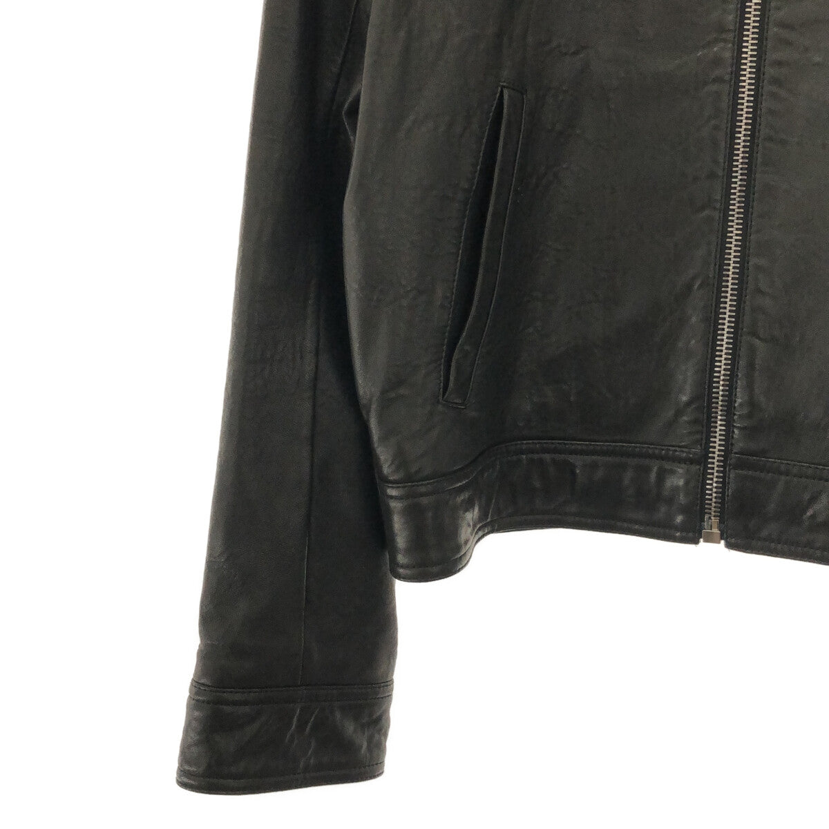 グッチ ライダースブルゾン 黒 48 - メンズファッション