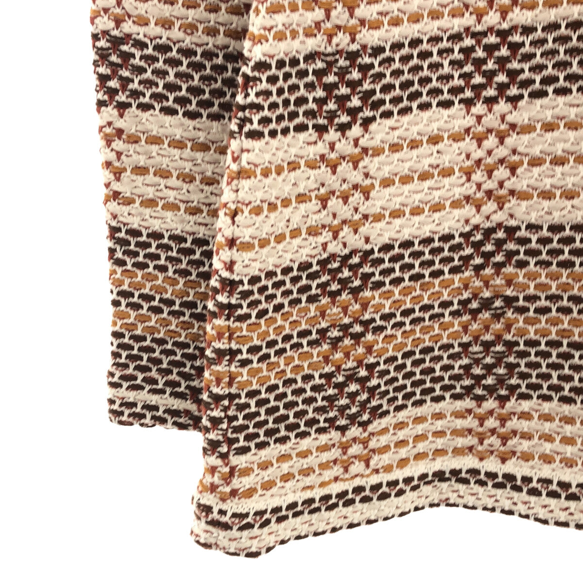 [品相良好] 黑河內真 | 2023SS |籃子圖案針織夾克 |夾克開衫 | 2 |布朗 |女性的