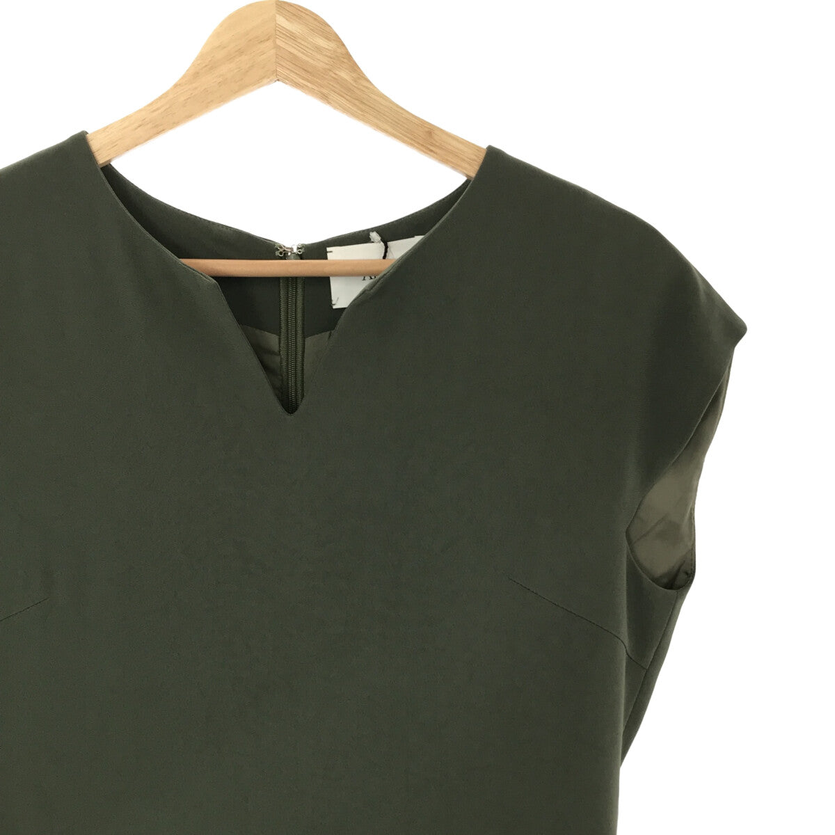 [New] Arobe | Fully lined embroidered lace layered dress all-in-one | 2 | Olive | Women's