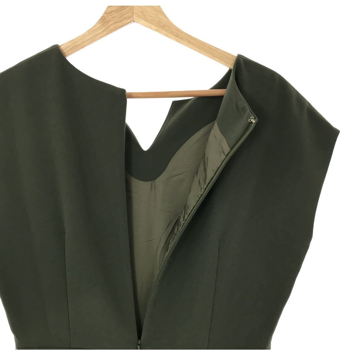 [New] Arobe | Fully lined embroidered lace layered dress all-in-one | 2 | Olive | Women's
