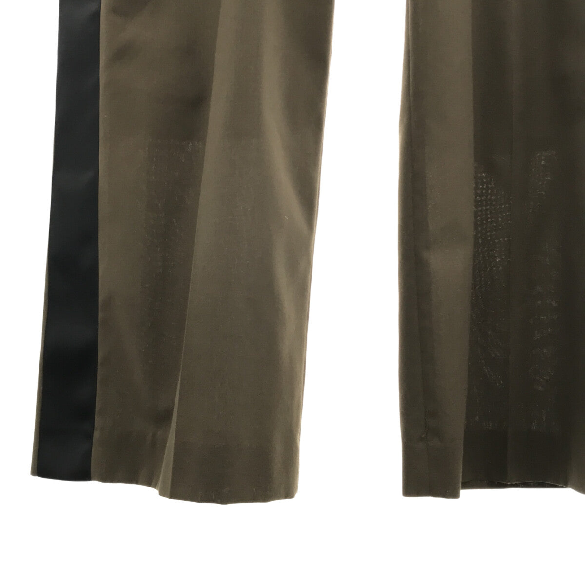 【美品】  sacai / サカイ | Suiting Pant / 裏地付き サイドライン スーチング スラックス パンツ | 0 | khaki | レディース