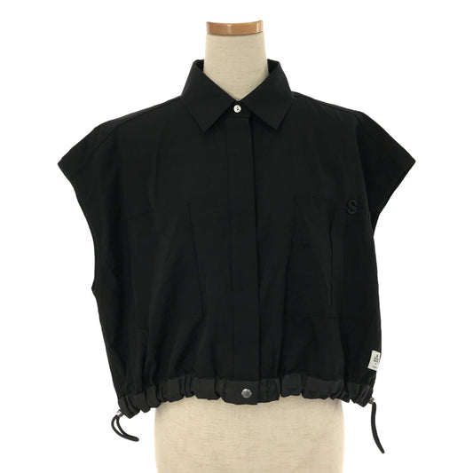 sacai / サカイ | 2023SS | Thomas Mason s Cotton Poplin Shirt / ドローストリング ポプリン シャツ | 2 |