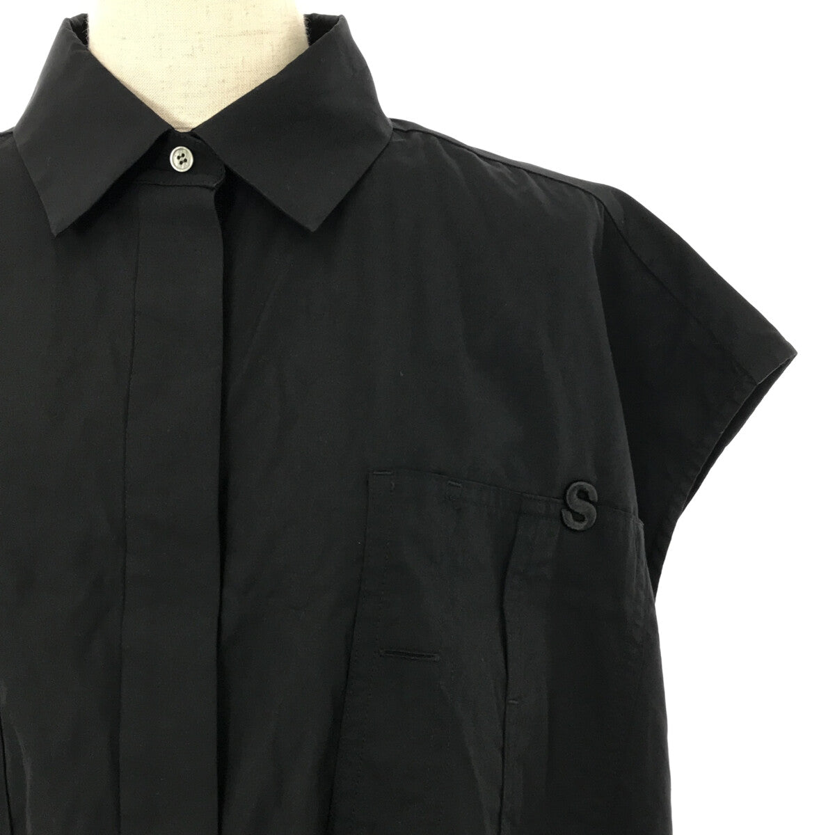 sacai / サカイ | 2023SS | Thomas Mason s Cotton Poplin Shirt / ドローストリング ポプリン シャツ | 2 |