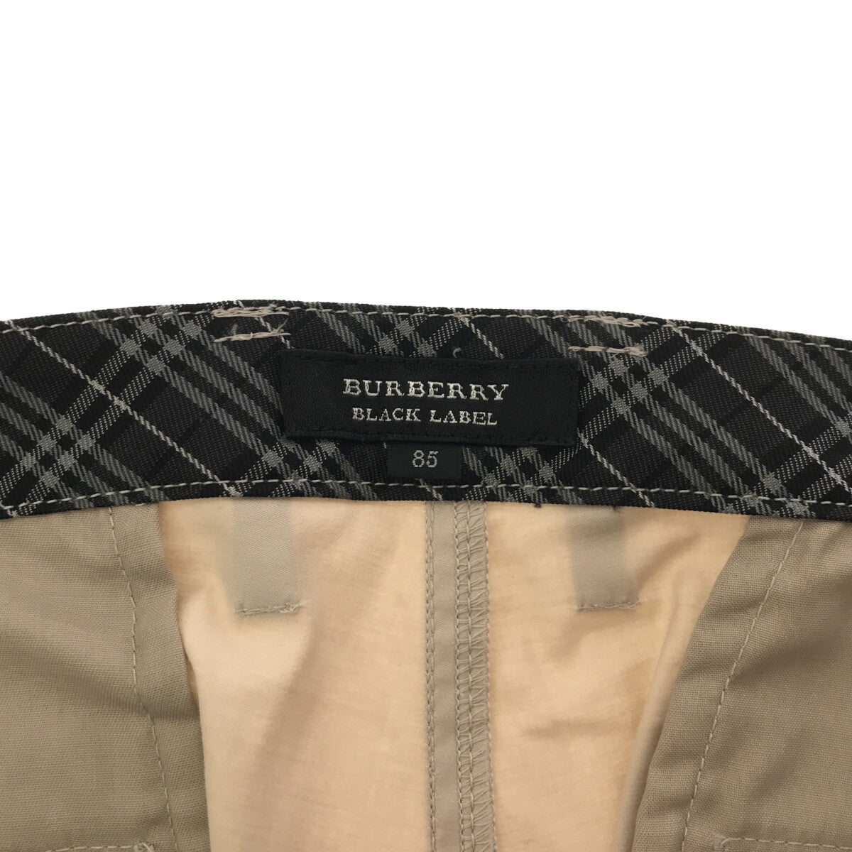 Burberry / バーバリー | BLACK LABEL / レザーパッチ チェック切替