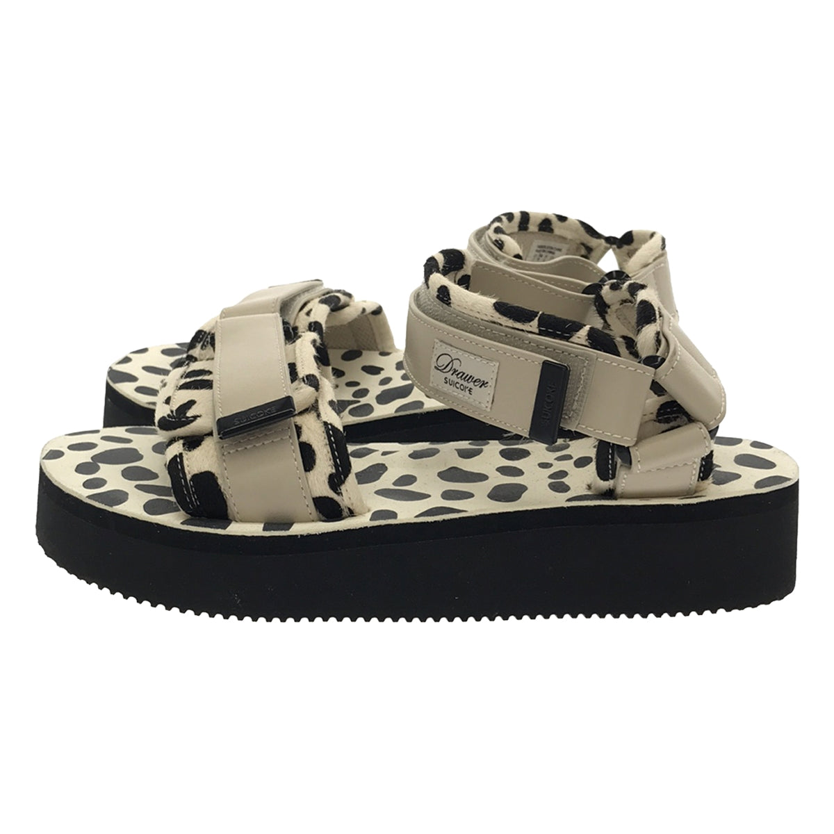 Suicoke / 수이콕 | Drawer별주 CEL V 플랫폼 샌들 | 25 | 아이보리/블랙 | 여성