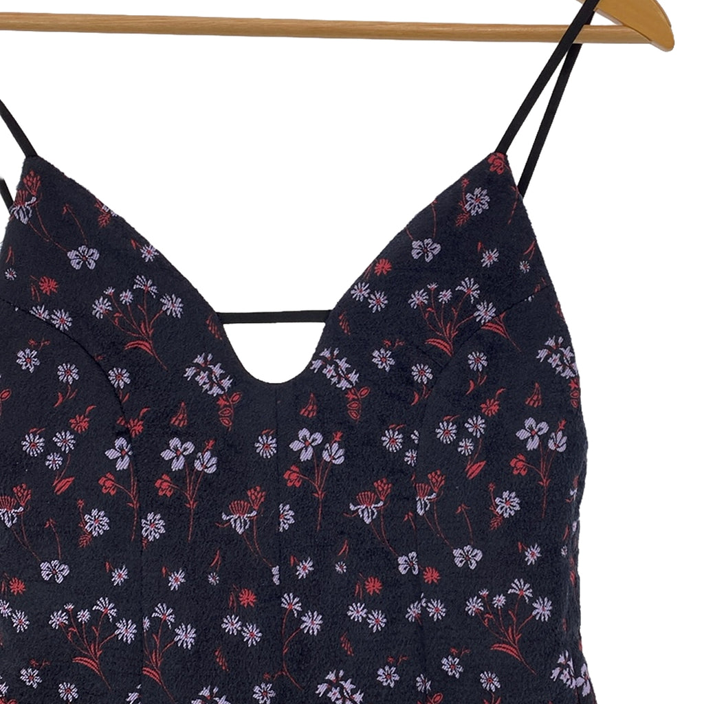 [全新] Mame Kurogouchi | 2022秋冬 |花卉提花無袖連身褲 | 1 |黑色/紅色/紫色 |女性的