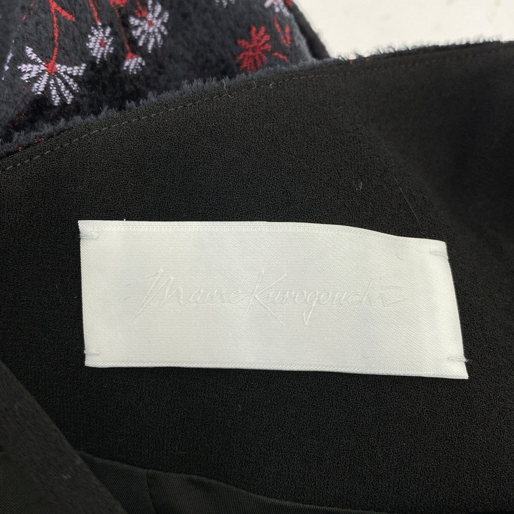 [全新] Mame Kurogouchi | 2022秋冬 |花卉提花無袖連身褲 | 1 |黑色/紅色/紫色 |女性的