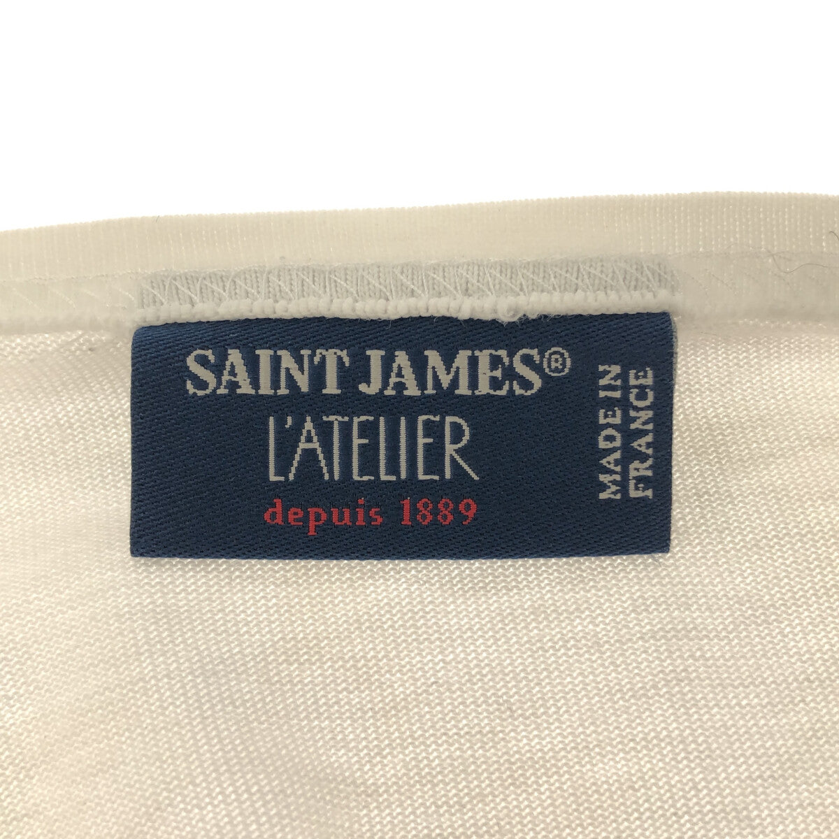 SAINT JAMES / セントジェームス | L′ATELIER アトリエ GUILDO ギルド ボーダー バスクシャツ | M | ホワイト /  ブラック | レディース