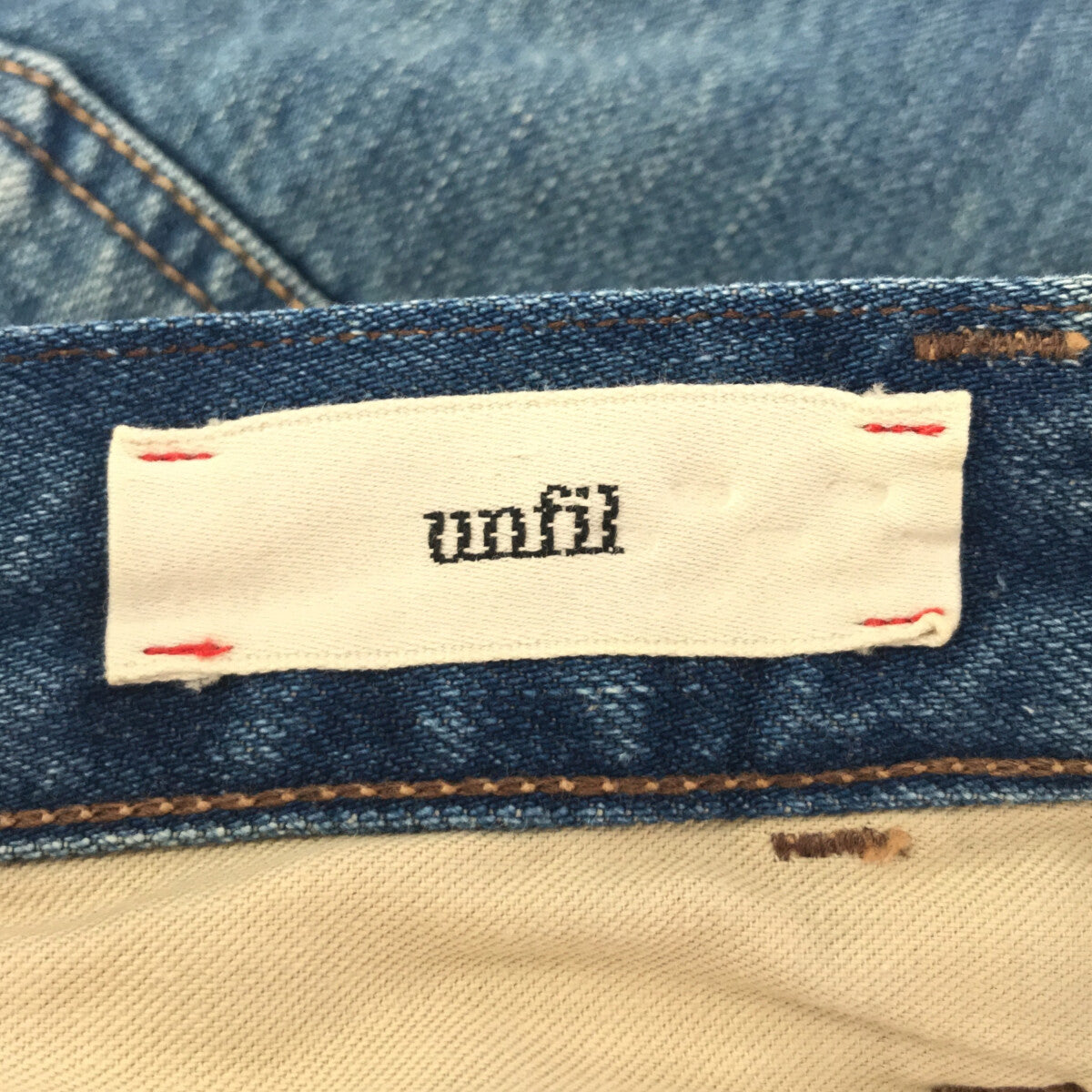 unfil / アンフィル | 12oz cotton denim 5pocket wide tapered pants