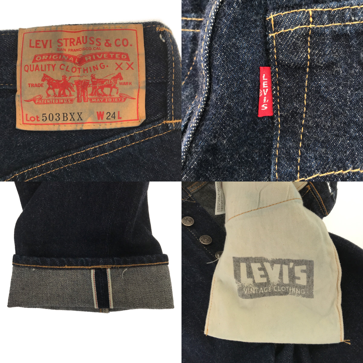 LEVI'S VINTAGE CLOTHING LVC / リーバイスヴィンテージクロージング | 1960S 503BXX NEW RINSE 5P  セルビッチ デニムパンツ | 24 |