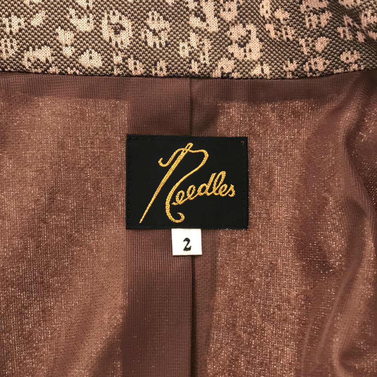 【美品】  Needles / ニードルス | 2021AW | 2B Jacket - Poly Jq - パピヨン ジャガードジャケット / 総裏地 | 2 | ベージュ | レディース