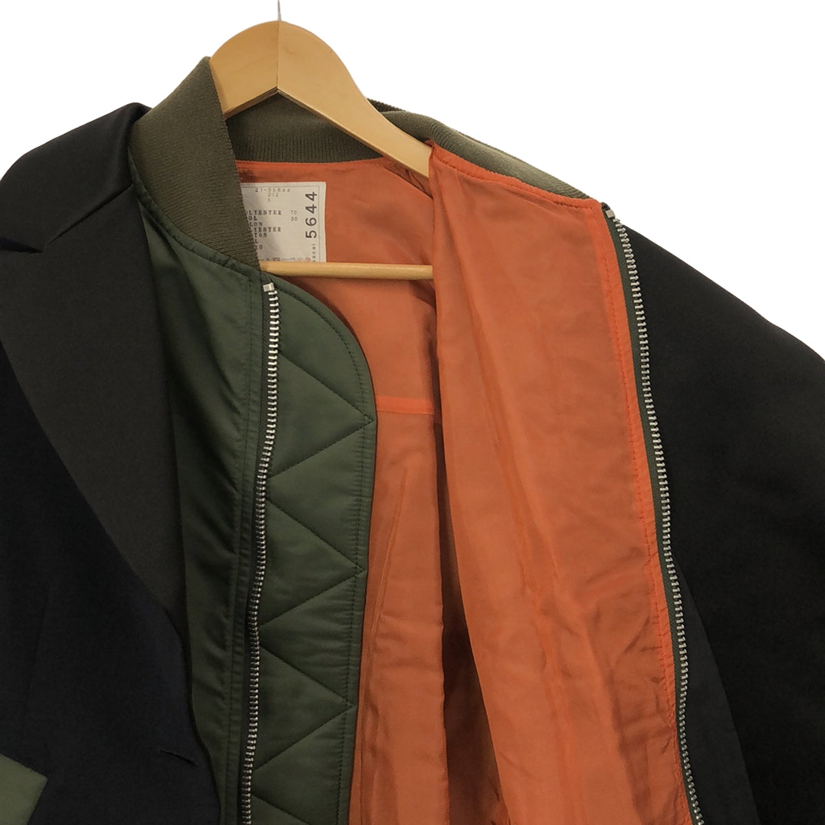 sacai / サカイ | 2021SS | スーチング MA1 ジャケット | 1 | カーキ/ネイビー/ブラック | レディース