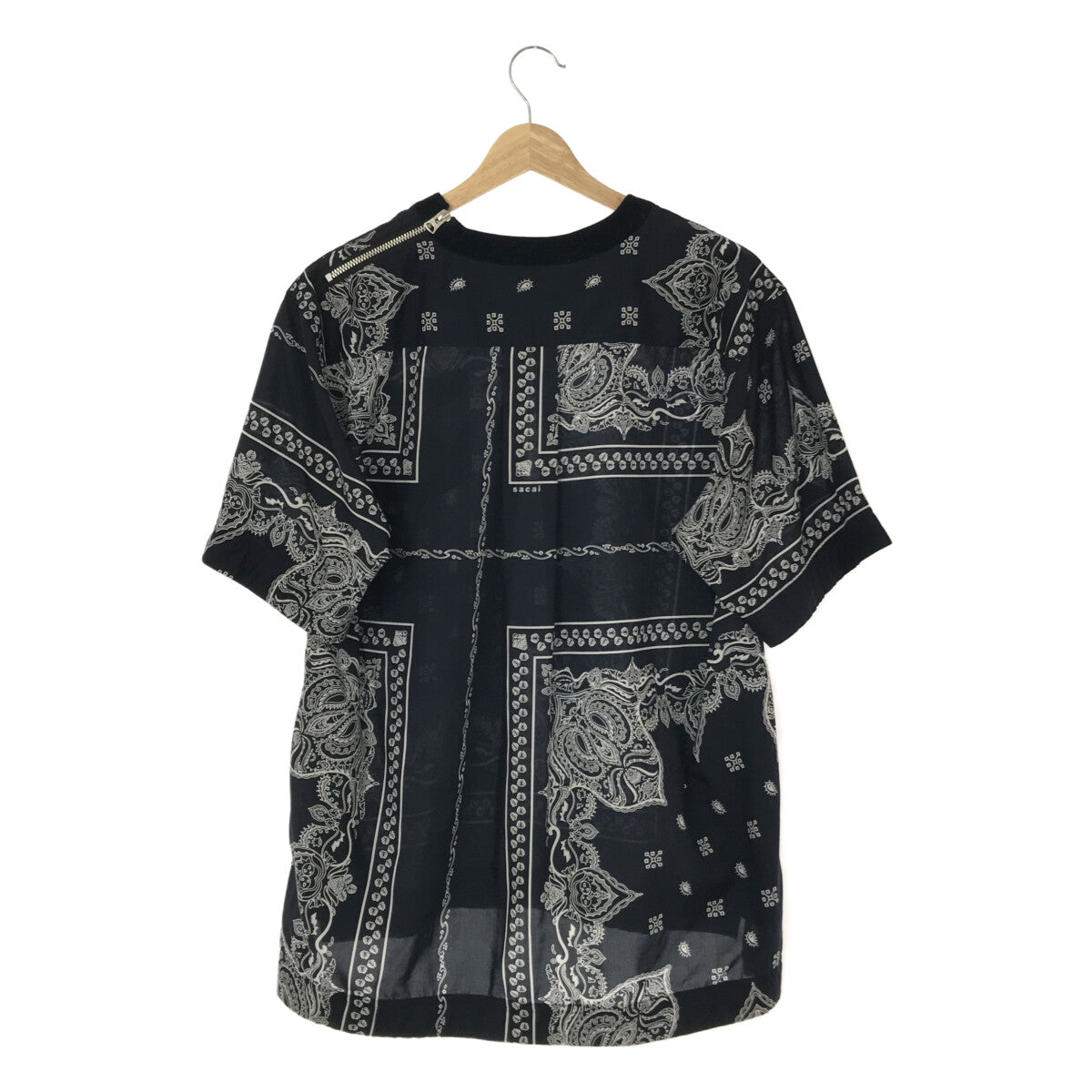 sacai / サカイ | 2019SS | Bandana Printed T-Shirt / バンダナ ペイズリー ショルダージップ  ポケットTシャツ | 2 |