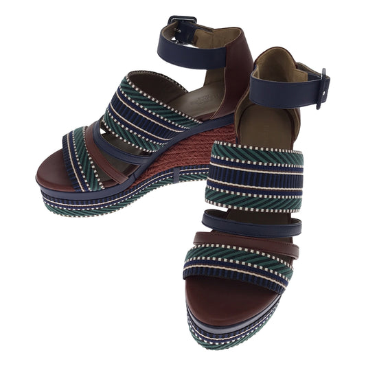 [Good Condition] HERMES | 2018SS | Roma Espadrille Sandals | Size 35 | Multi | Women's